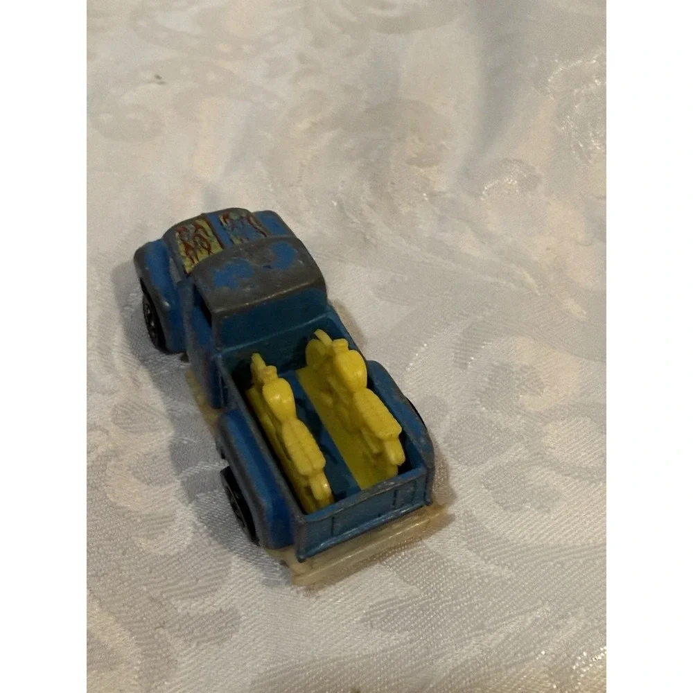 VTG Hot Wheels Blackwall 1973 Hi Tail Hauler Truck Blue W/Flames‎ & Motorcycles
